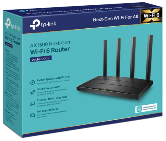 Беспроводной маршрутизатор TP-Link Archer AX12 AX1500 (6894791) Киев