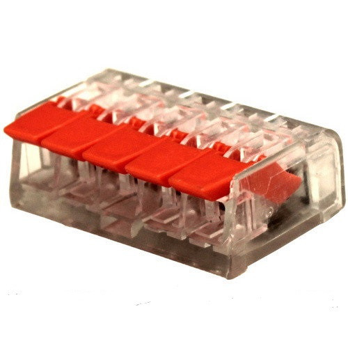 Многоразовая клемма PCT-415 (типа WAGО 221) с рычагами на 5 контактов 0,25-4мм.кв. Полтава - изображение 1