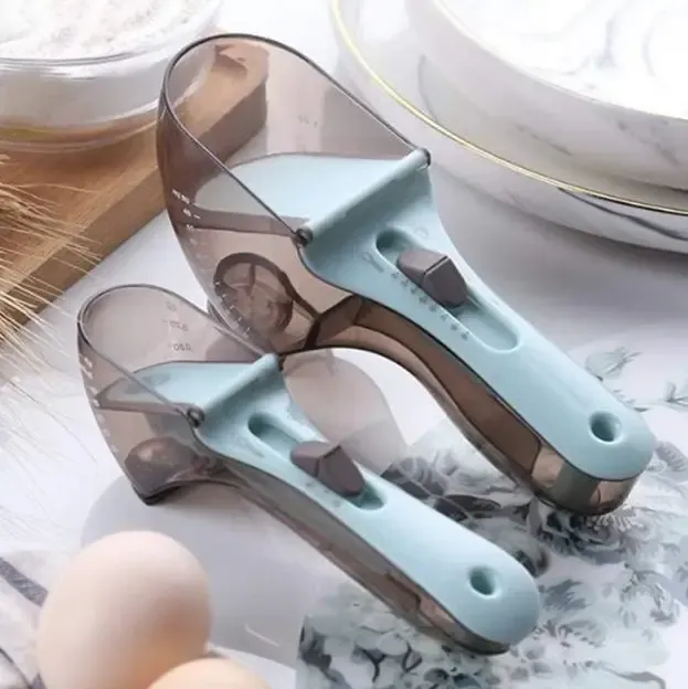 Регулируемые пластиковые мерные ложки 2 штуки Adjustable measuring spoon Коломия - фото 3