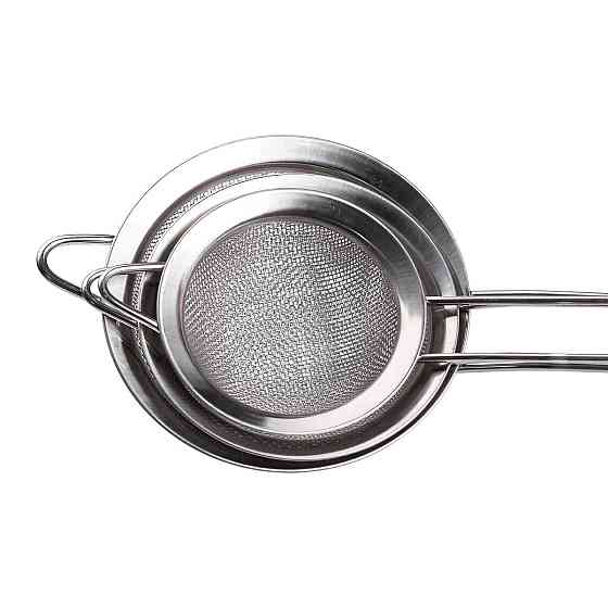 Набор ситечек для чая и муки из нержавеющей стали 3 шт. Киев