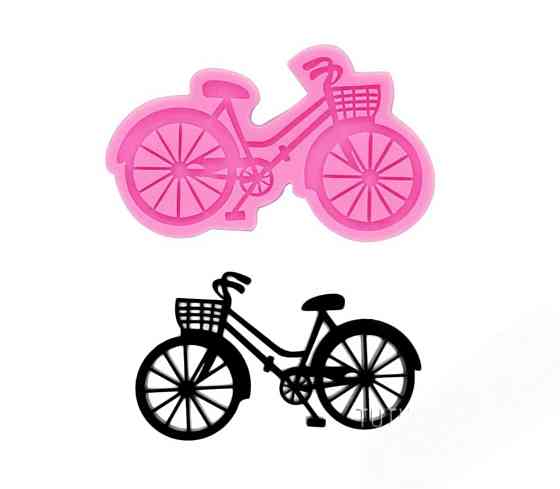 Молд силіконовий Велосипед 92 на 57 мм рожевий Київ