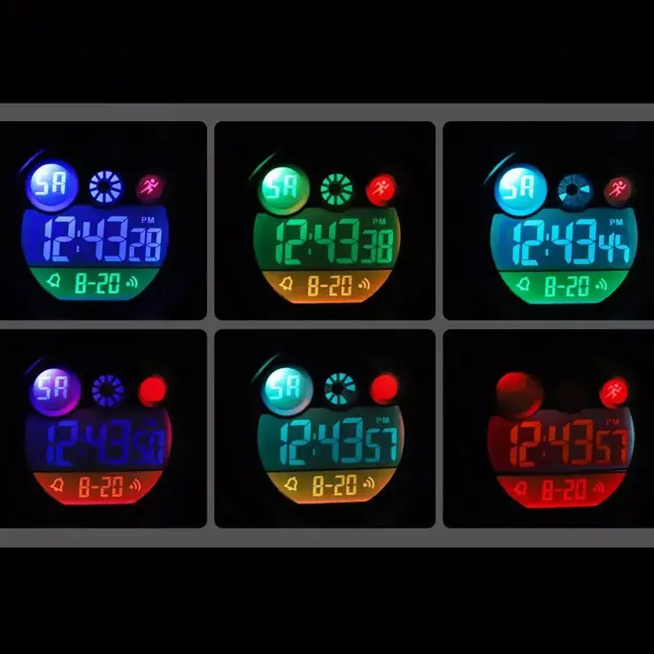 Дитячий спортивний годинник Skmei 1547 Kids (секундомір, будильник) Синій камуфляж Київ - фото 6