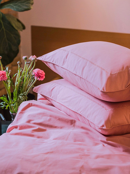 Ecotton Комплект постільної білизни Ecotton Євро з вишивкою та кантом Brindal Rose в чохлі для Коломия - фото 7