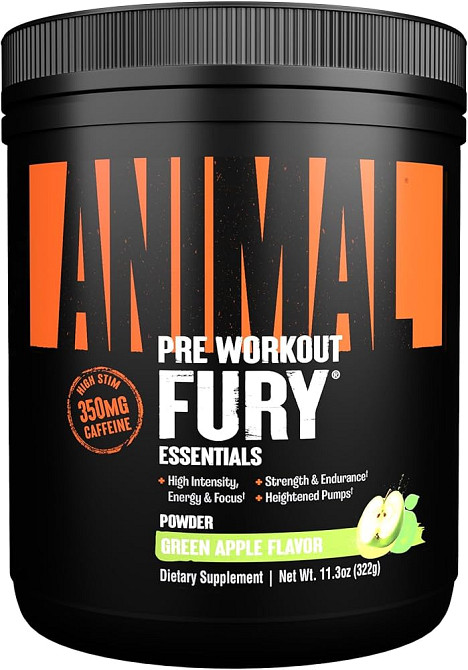 Передтренувальний комплекс Universal Nutrition Animal Fury 322 g (Green Apple) Луцьк - фото 1