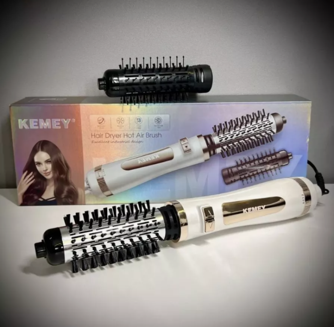 Фен-стайлер Kemei KM-8024 1000 Вт 3 температурних режими 2 швидкості, насадки концентратор, дифузор Київ - фото 10