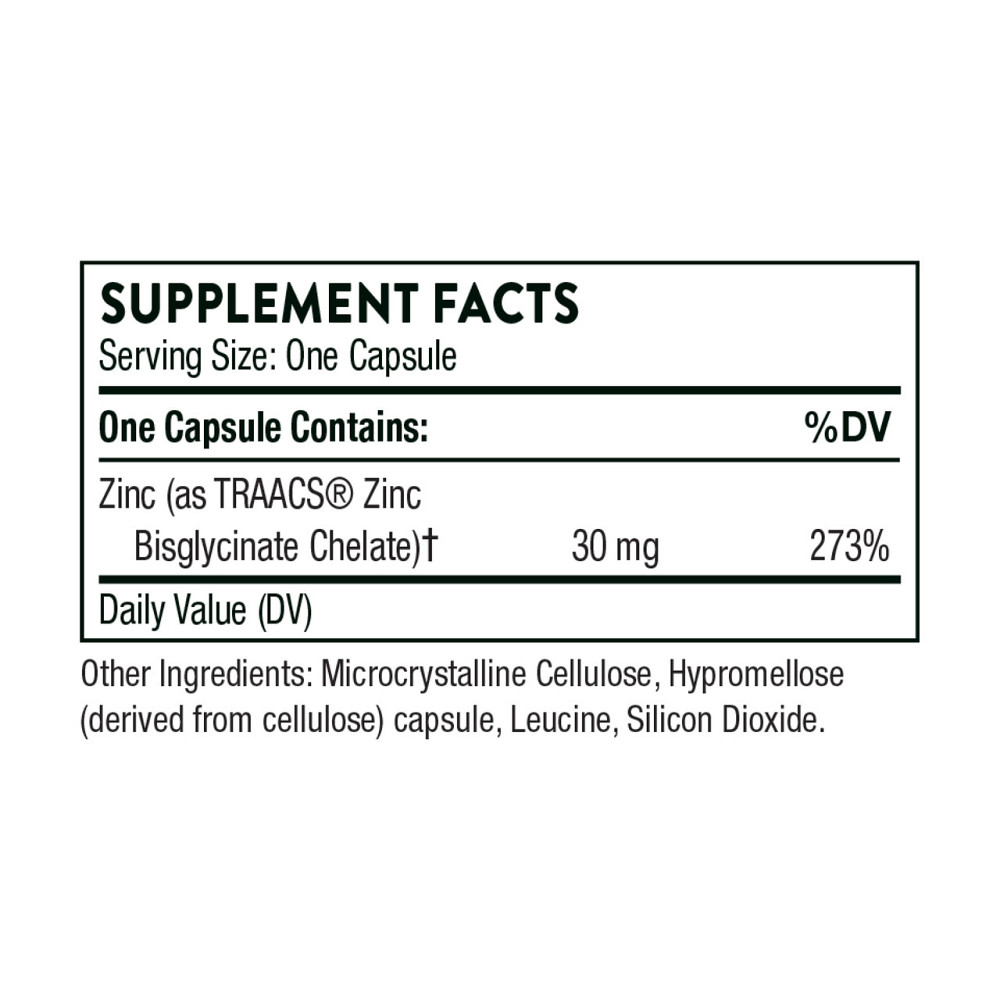 Цинк Бисглицинат Thorne Zinc Bisglycinate 30 mg 60 caps Киев - изображение 3