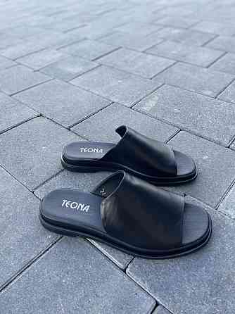 teona Шльопанці жіночі TEONA 166 чорні (літо, шкіра натуральна) (4107) Коломия