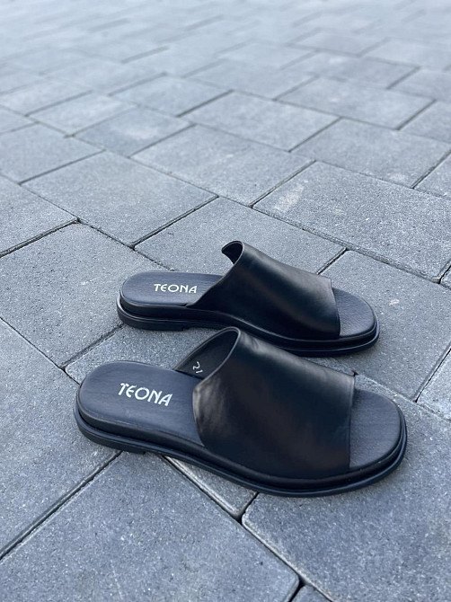 teona Шльопанці жіночі TEONA 166 чорні (літо, шкіра натуральна) (4107) Коломия - фото 5