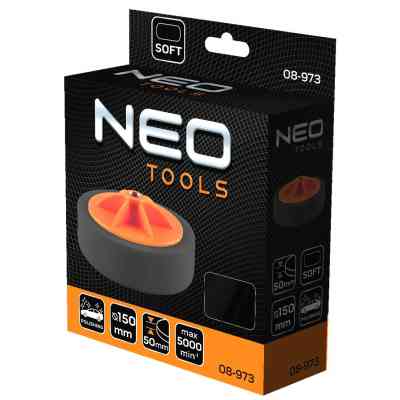 Диск полировальный Neo Tools полировальный, губка мягкая, M14, 150x50мм (08-973) Винница