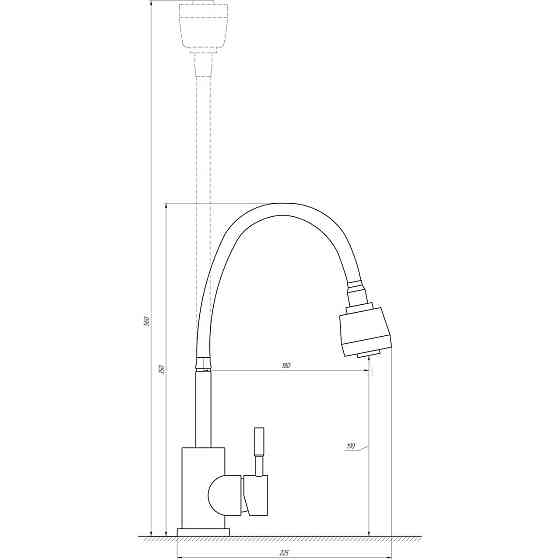 Змішувач для кухні Globus Lux ALPEN SBT1-G203S (000025744) Київ