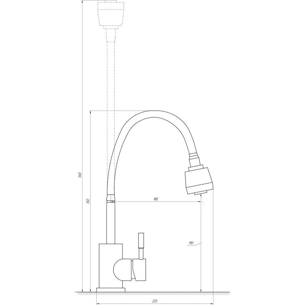 Змішувач для кухні Globus Lux ALPEN SBT1-G203S (000025744) Київ - фото 2