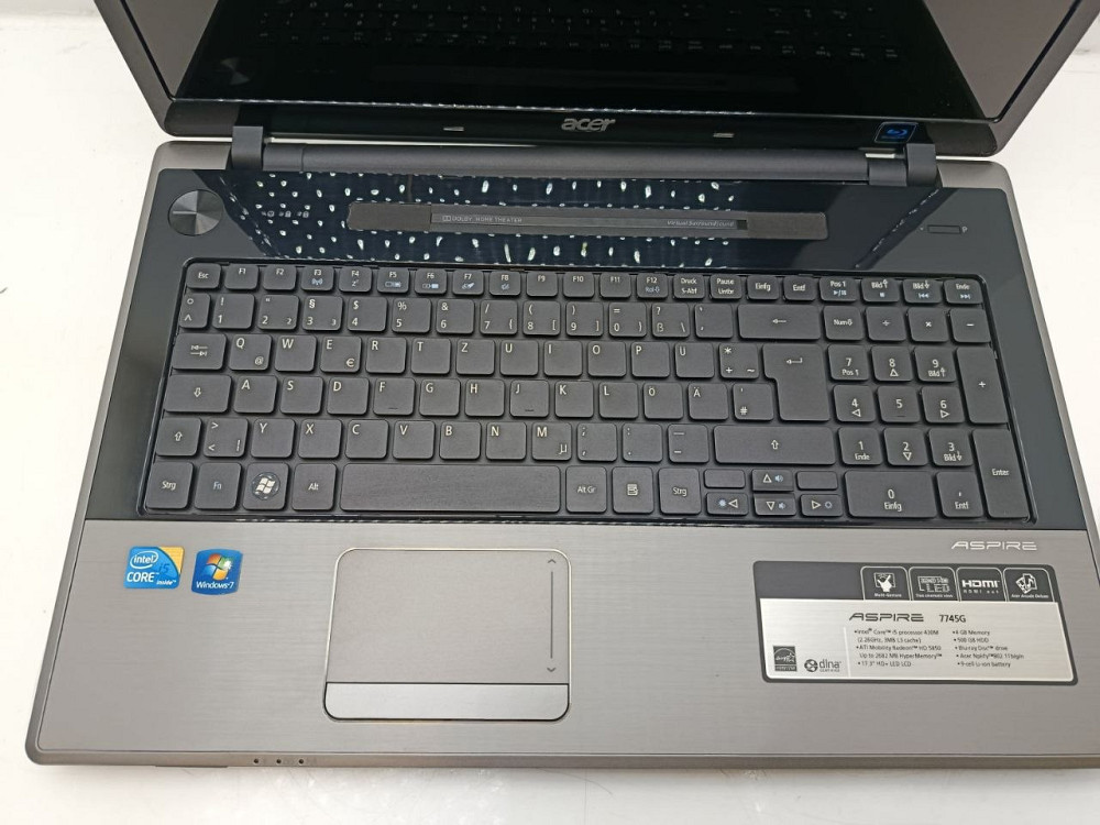 Ноутбук Acer Aspire 7745G ZYBA i5-430m\2+2\0\ATI HD5850 1Gb АКБ+ (товар вживаний) Луцьк - фото 2