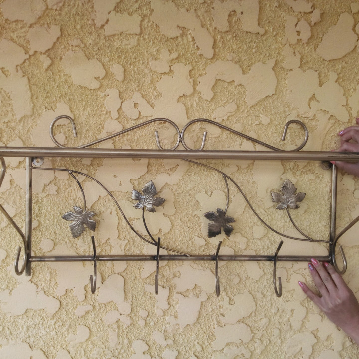 Вешалка кованая настенная «Квадрат маленький» (M-026) для одежды Киев - изображение 2