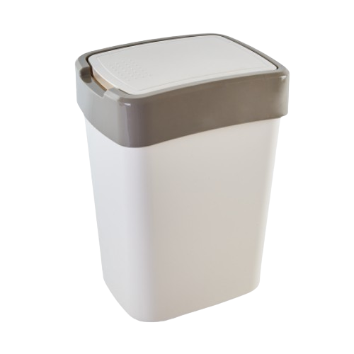 Відро для сміття 25л пластик біла троянда/какао Євро Алеана Житомир - фото 1