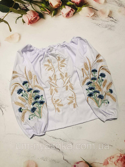 Детская вышиванка с васильками и колосками 104-122 Кривой Рог - изображение 1