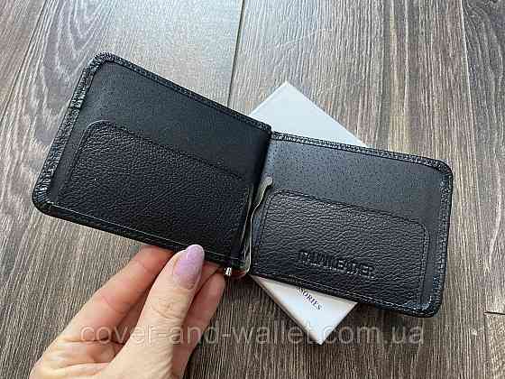 Кожаный зажим для денег без застежки на много карточек ST Leather Киев