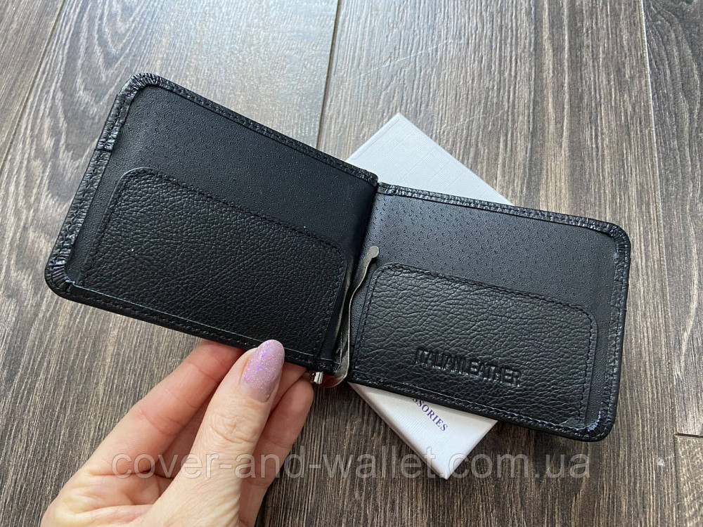 Шкіряний затиск для грошей без застібки на багато карток ST Leather Київ - фото 3