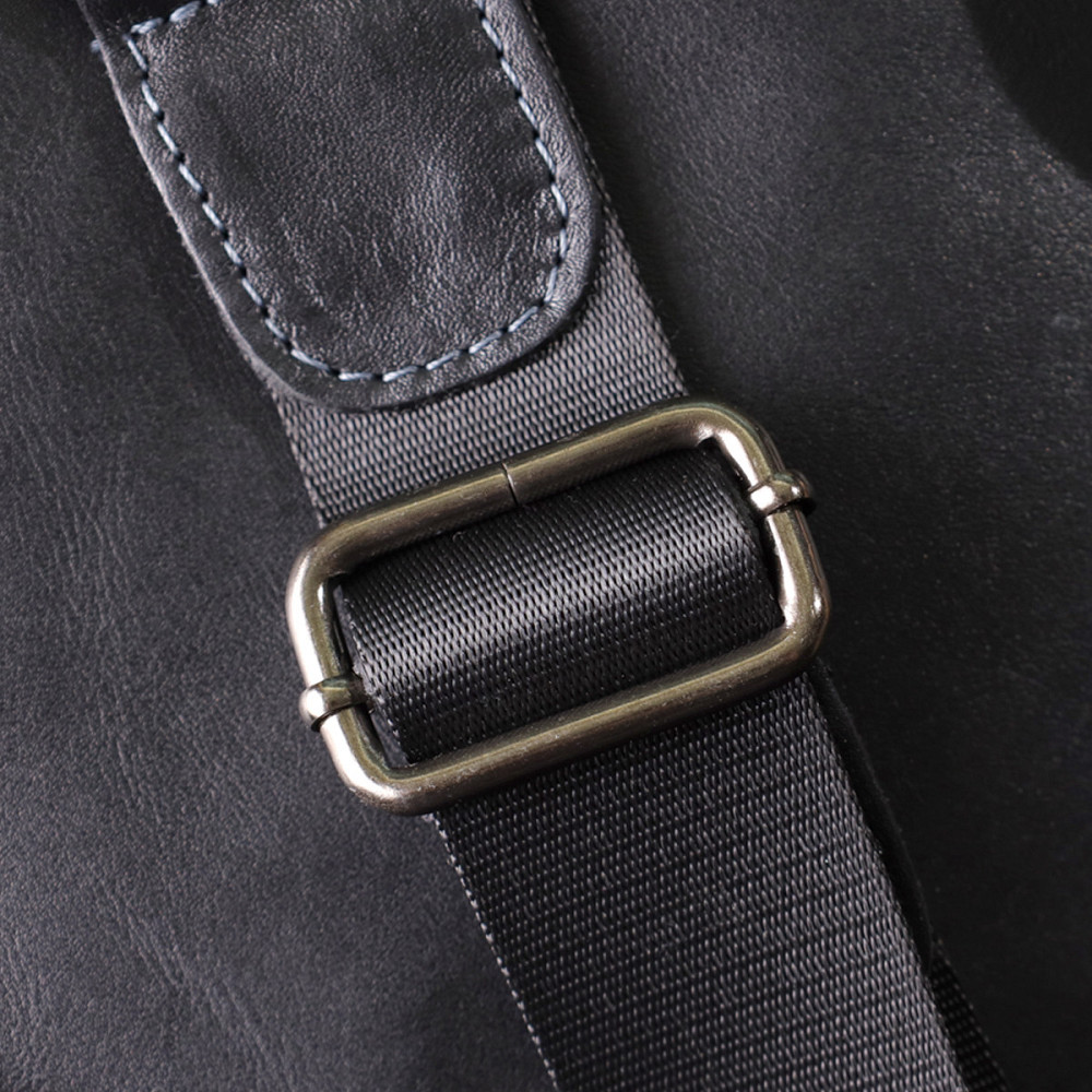 Красивая мужская сумка через плечо из гладкой натуральной кожи Черный (SHVIGEL) Киев - изображение 4