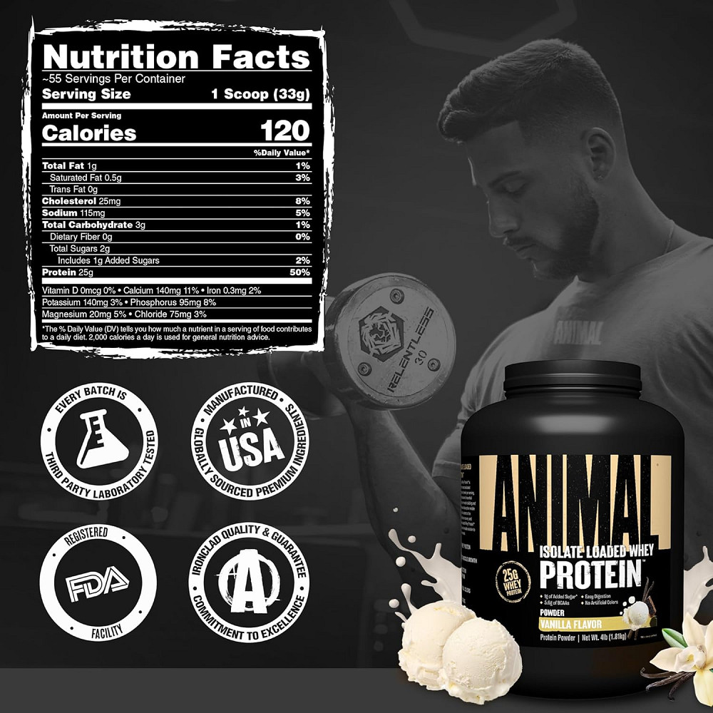 Протеїн Universal Nutrition Animal Whey 1800 г, Vanilla Луцьк - фото 3