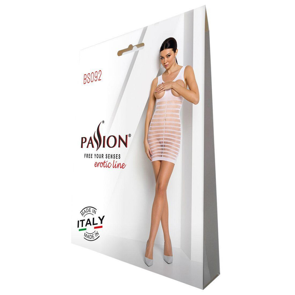 Бодистокинг-платье с открытой грудью Passion BS092 white Sex Aura Киев - изображение 4