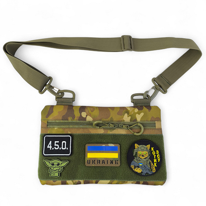 Молодежная тактическая сумка для патчей на плечо с 4 карманами multicam RU-71 Одесса - изображение 3