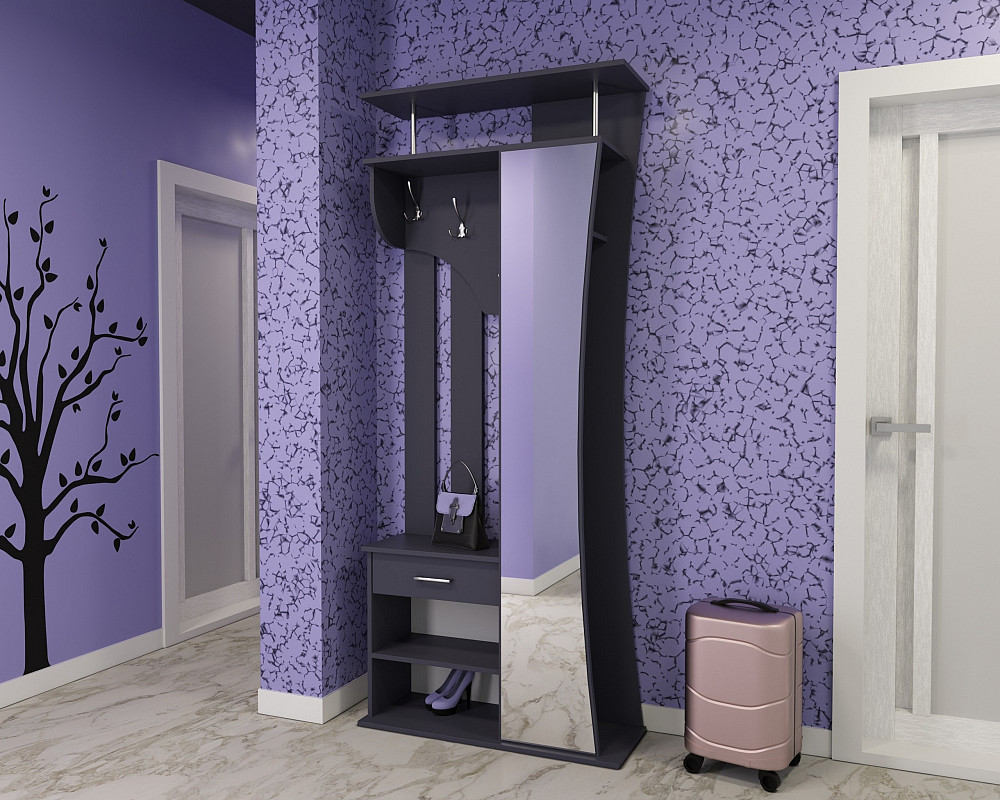 Прихожая Соло-8, Антрацит, 900/330/2100 Львов - изображение 2