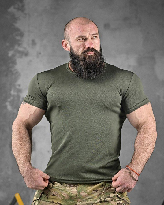 Тактическая потоотводящая футболка SABUR це наша посадка олива ВТ5125 Одесса - изображение 3