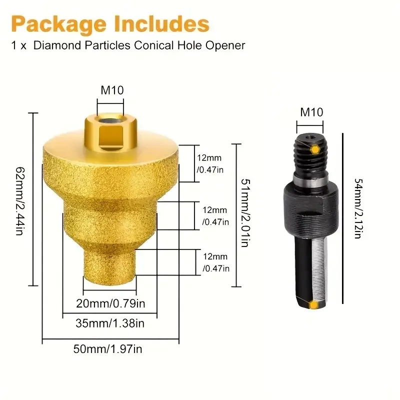 Конусна алмазна фреза для кераміки, граніту та каменю Київ - фото 18