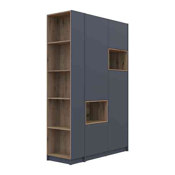 Етажерка до шафи Doros Дейл Антрацит/Дуб Евок 52х28х220 (41516267) (DRS-012174) Львів