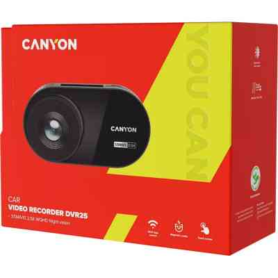 Відеореєстратор Canyon DVR25 WQHD 2.5K 1440p Wi-Fi Black (CND-DVR25) Вінниця