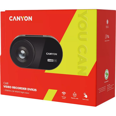Відеореєстратор Canyon DVR25 WQHD 2.5K 1440p Wi-Fi Black (CND-DVR25) Вінниця - фото 6