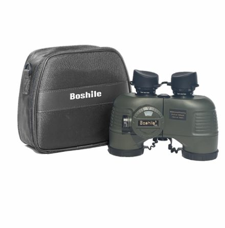 Бинокль Boshile 7х50 круг с дальномерной сеткой и компасом (Зеленый) Винница
