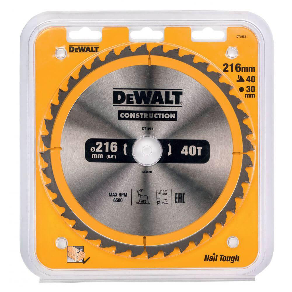 Диск пильный 216 х 30 (40Т) DeWALT DT1953 Киев - изображение 2