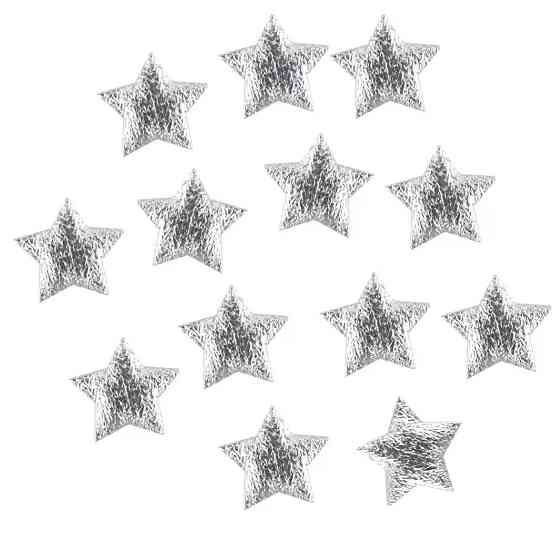 Новый год звездочки декоративные 100 штук 15 мм серебристый Киев