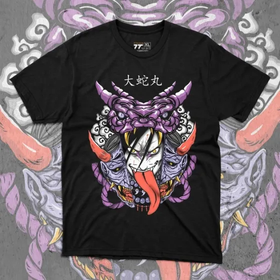 Футболка чоловіча з  принтом Наруто Орочімару Розмір 48 Anime0062 Дніпро