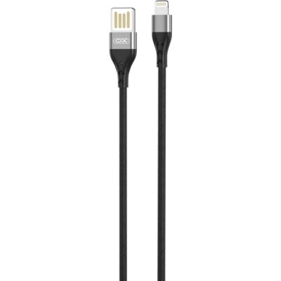 Дата кабель USB 2.0 AM to Lightning 1.0m 2.4A double-sided NB188 gray XO (6920680879694) Вінниця - фото 1