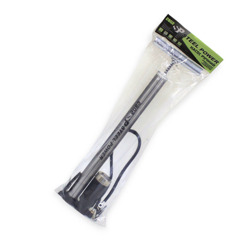 Насос ручной с маном. и рессивером 38х500 пласт. ручка steel power Мукачево - изображение 4