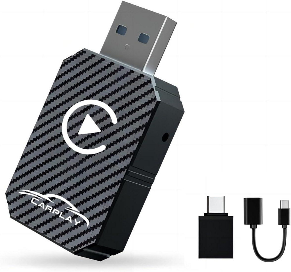 Бездротовий адаптер CarPlay XIXIXIAXIA Q1M 2025, конвертація з дротового Карплей Plug & Play USB-C iOS 12+ чорний Київ - фото 1