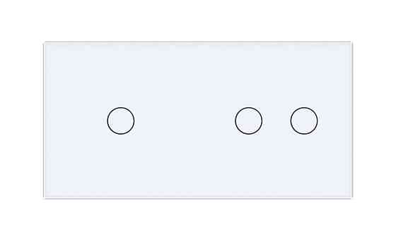 Розумний сенсорний ZigBee вимикач 3 сенсора (1-2) Livolo білий скло (VL-C701Z/C702Z-11) Коломыя