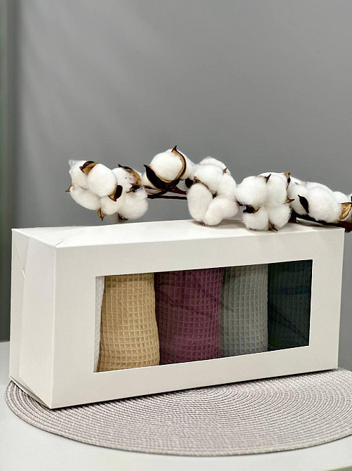 Подарунковий набір вафельных полотенец Ideal Textile 6 шт (56860964) Чернівці - фото 5