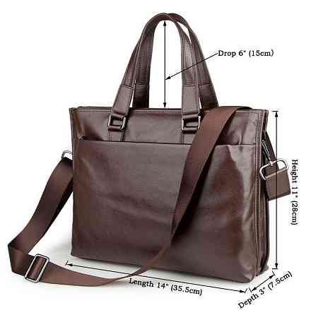 Сумка чоловіча Vintage 14399 Коричнева Київ