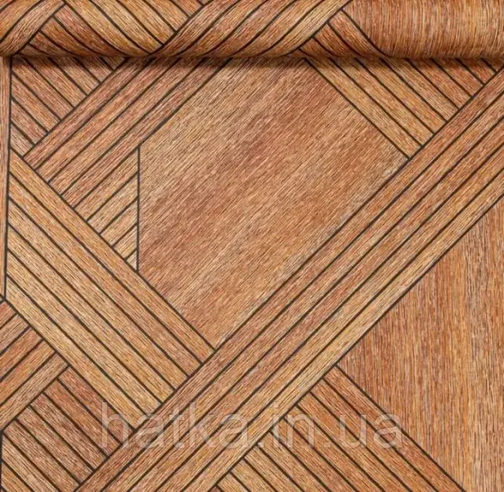 Шпалери вінілові на флізеліні Rasch Clasik 0,53х10 під дерево під паркет структурні коричневі Київ