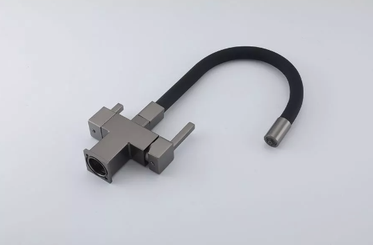 Змішувач для кухні Koer KB-72023-07 з виходом для питної води графітовий з гнучким виливом (KR5010) Чернівці - фото 4