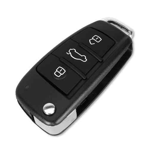 Выкидной ключ Audi, корпус под чип, 3 кнопки, автоключ смарт, без лезвия, корпус для замены Киев