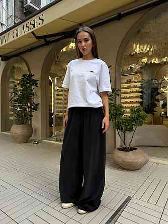 Жіночі базові  об'ємні штани в стилі оверсайз турецький велюр Одеса