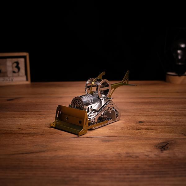 Колекційна модель-конструктор Metal Time Graceful CAT Бульдозер механічний двоколірний (MT073) Харків - фото 2