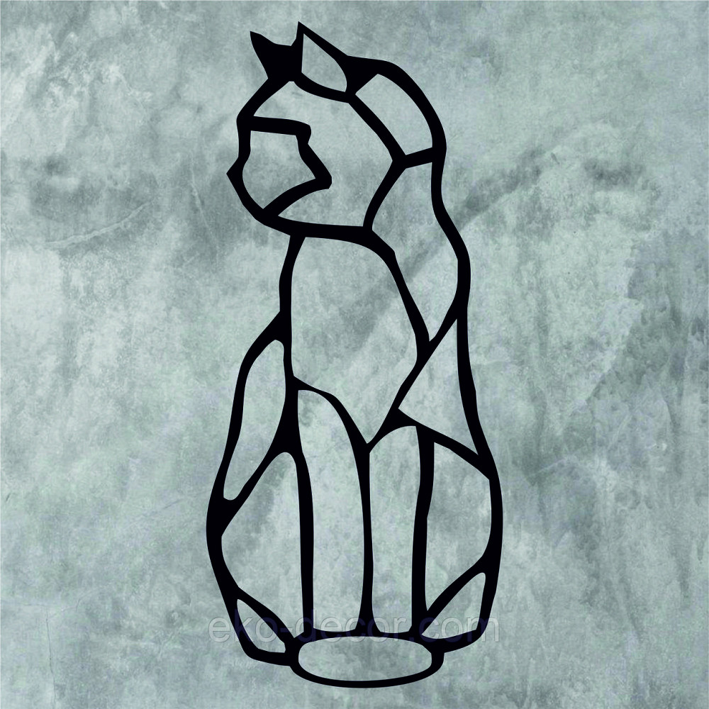 Декоративное настенное Панно «Кот» Декор на стену 70*31 см, Черный Киев - изображение 4