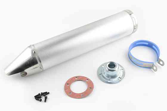 Глушник (тюнінг) 420 * 100mm, кріп. Ø78mm (нержавіюча сталь, хром, прямоток, mod:3) Київ