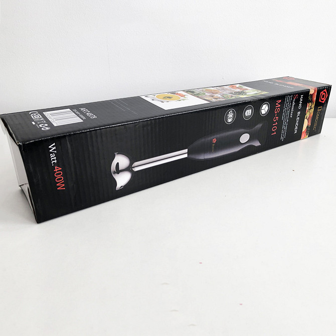 Блендер электрический для смузи DOMOTEC MS-5101 350 Вт, Кухонный погружной блендер KV-267 с насадками Киев - изображение 2