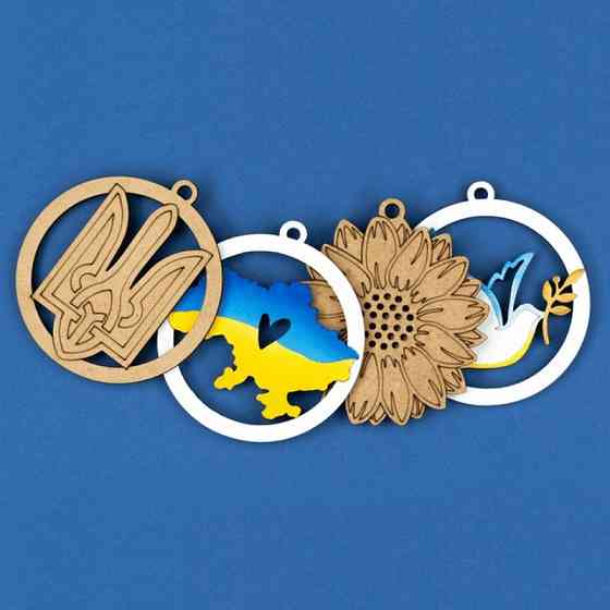 Дитячий набір заготовок "З Україною в серці" UKR-LOVE 7,5х8 см Вінниця